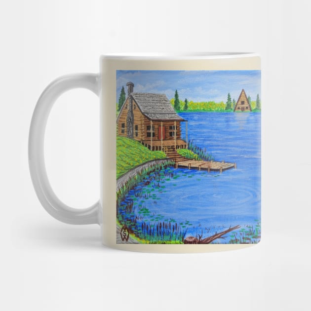 Cabin at the Lake in the Spring Season by Matt Starr Fine Art